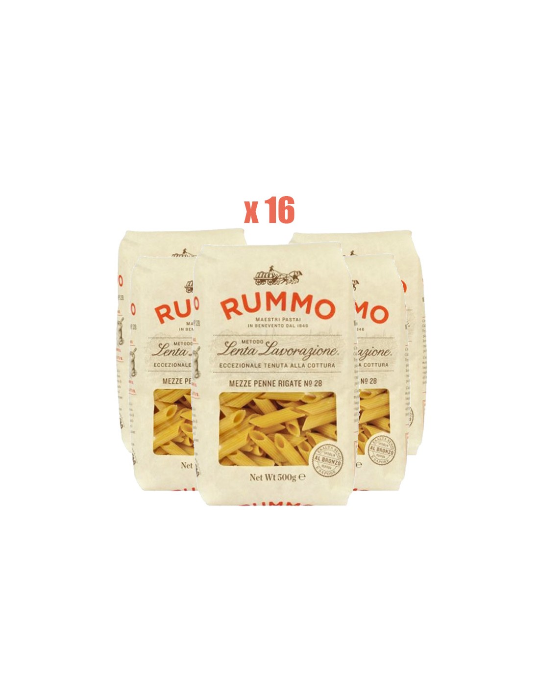 RUMMO Mezze Penne Rigate N28 Paquet 500gr Rummo