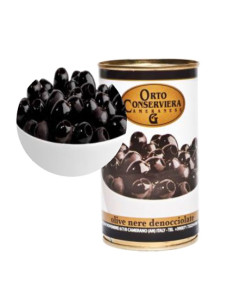 Olive Nere Denocciolate - 12 Lattine da 350gr - Ortoconserviera Camaranese