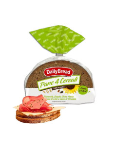 Pane 4 Cereali DailyBread - 8 Fette 500gr - Pane Confezionato