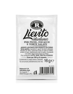 Lievito Istantaneo Rebecchi per Pizze Focacce e Torte Salate - 16gr