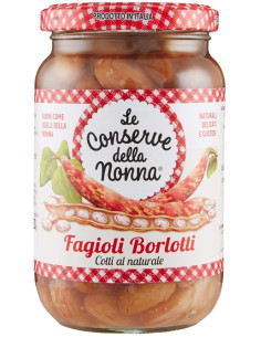 Le Conserve Della Nonna - Fagioli Borlotti - Barattolo da 360gr - Salse e Spezie