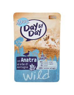 ADoC Day by Day Dog Wild Anatra - Box da 24 Buste da 100gr - Alimenti per Animali