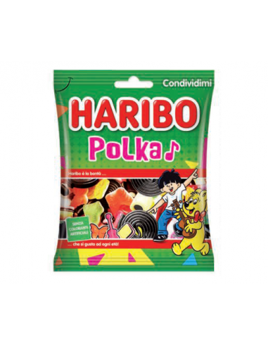 Haribo Polka Gummy et Réglisse - 30 Packs de 100gr