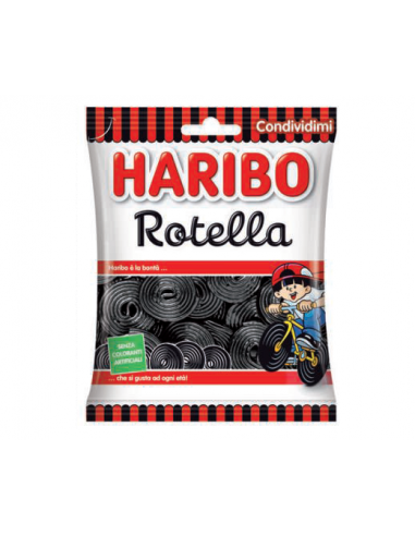Haribo Rotella Réglisse - 30 Packs de 100gr - Bonbons et Chewing Gum