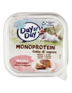 ADoC Day by Day Dog Cane Paté Monoprotein con Maiale - 16 Vaschette da 100gr - Alimenti per Animali