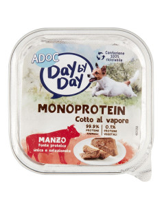 ADoC Day by Day Dog Cane Paté Monoprotein con Manzo - 16 Vaschette da 100gr - Alimenti per Animali