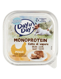 ADoC Day by Day Dog Cane Paté Monoprotein con Pollo - 16 Vaschette da 100gr - Alimenti per Animali