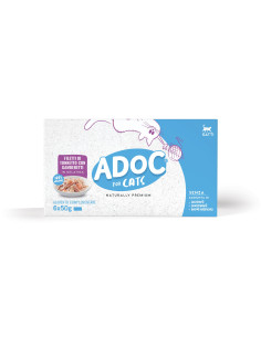 ADoC Cat Gatto MP Tonnetto con Gamberetti - 8 Box da 6 Lattine da 50gr - Alimenti per Animali